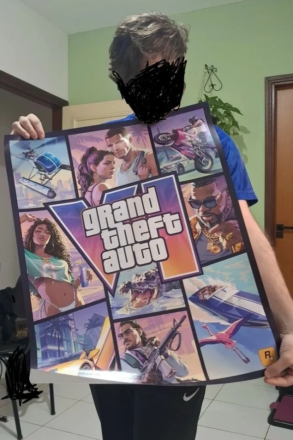 Rockstar отправили фанату плакат с GTA VI — парень из Бразилии по фану написал письмо о...