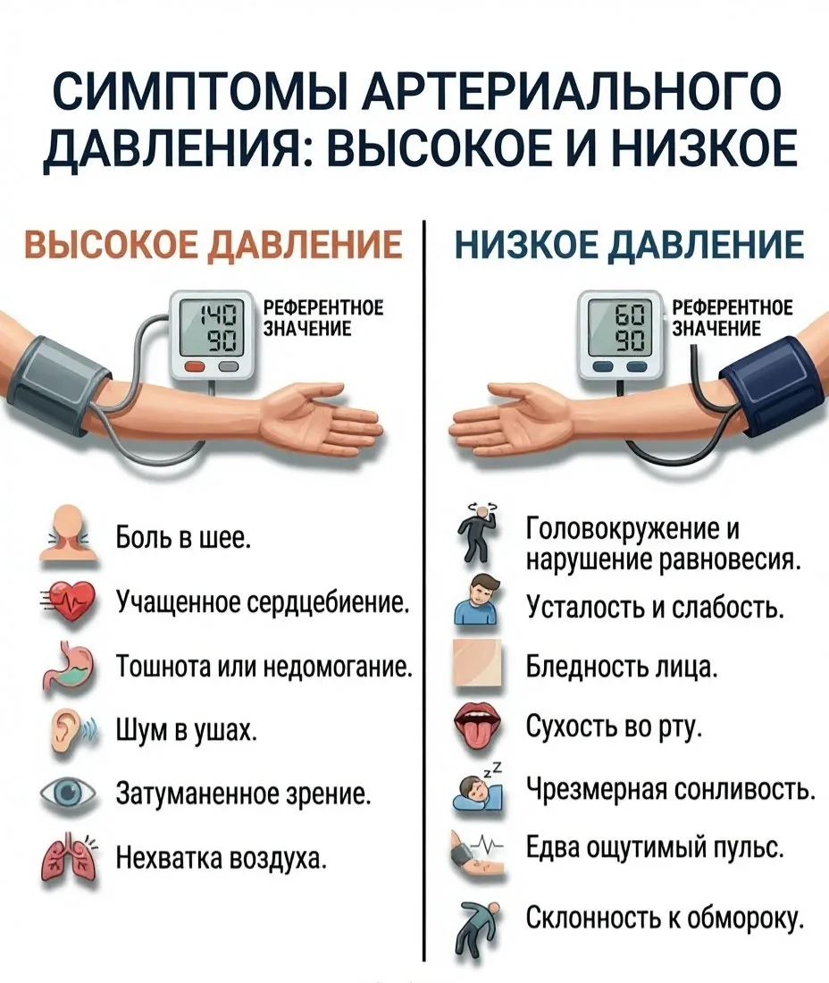 Высокое или низкое? Как распознать симптомы давления и не навредить себе