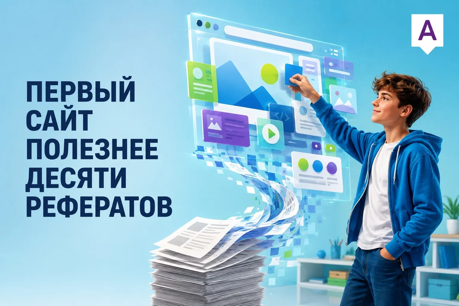 Первый сайт подростка может быть полезнее десяти школьных рефератов