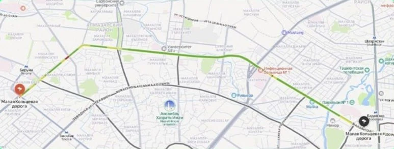 🚦От Беруни до Катта Дархон — на 10 км МКАД синхронизировали 21 светофор.