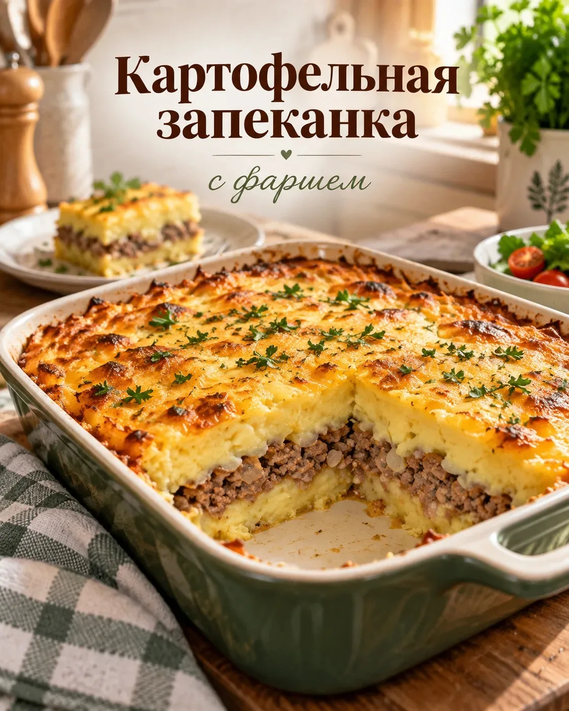Картофельная запеканка с фаршем