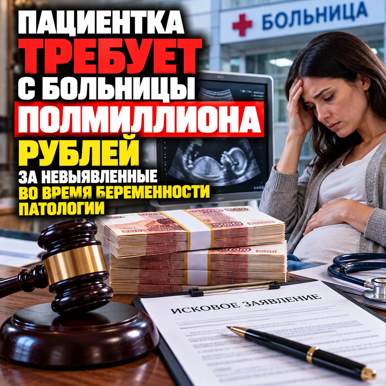Пациентка требует с больницы полмиллиона рублей за невыявленные во время беременности п...