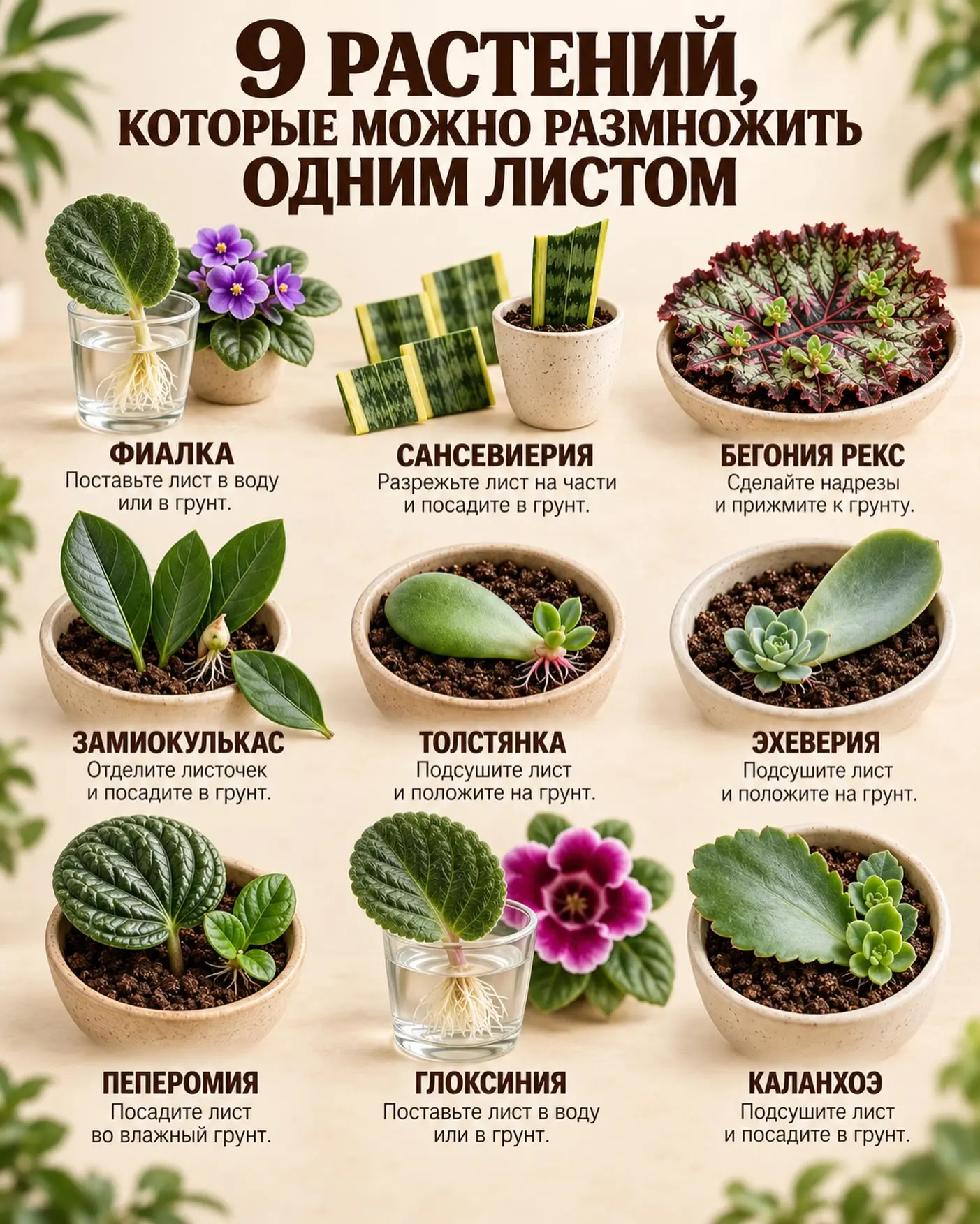 Один лист — и из него можно вырастить совершенно новое растение 🌿