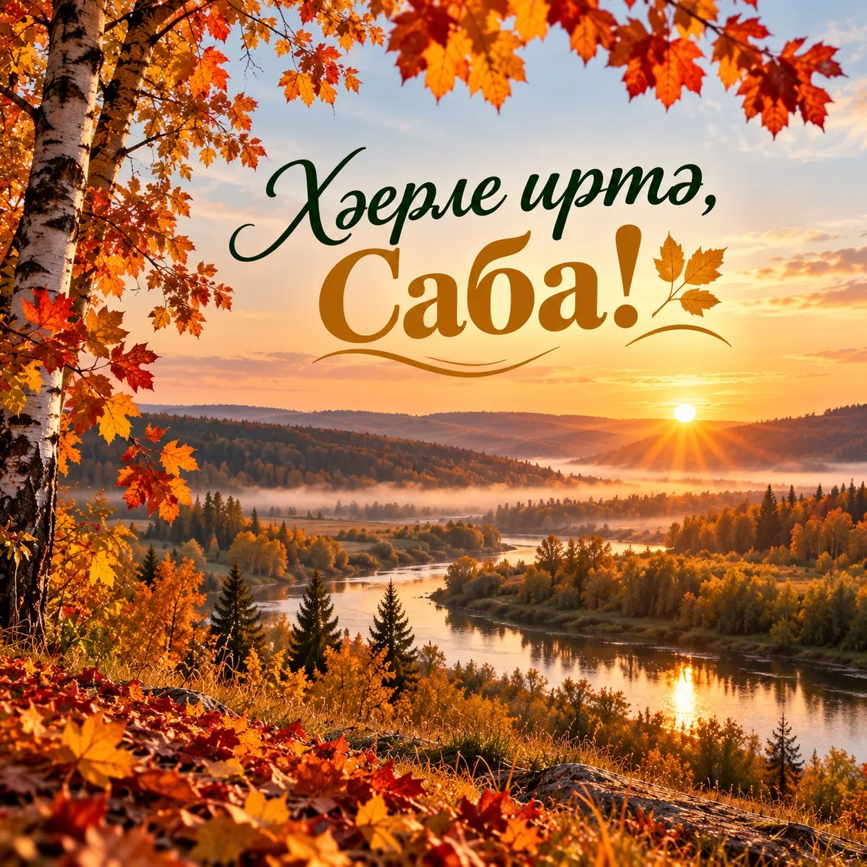 🍁Хәерле иртә, дуслар-туганнар! Сабаның гүзәл иртәсе сезгә яңа көч, илһам һәм күтәренке...