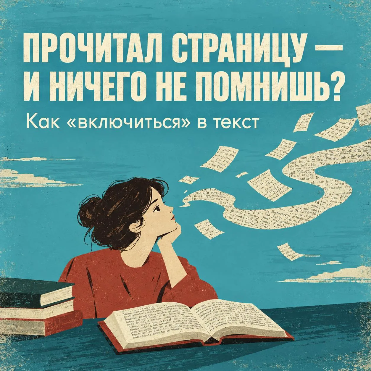 👓 Учебник открыт, глаза двигаются по строчкам, а информация проходит мимо