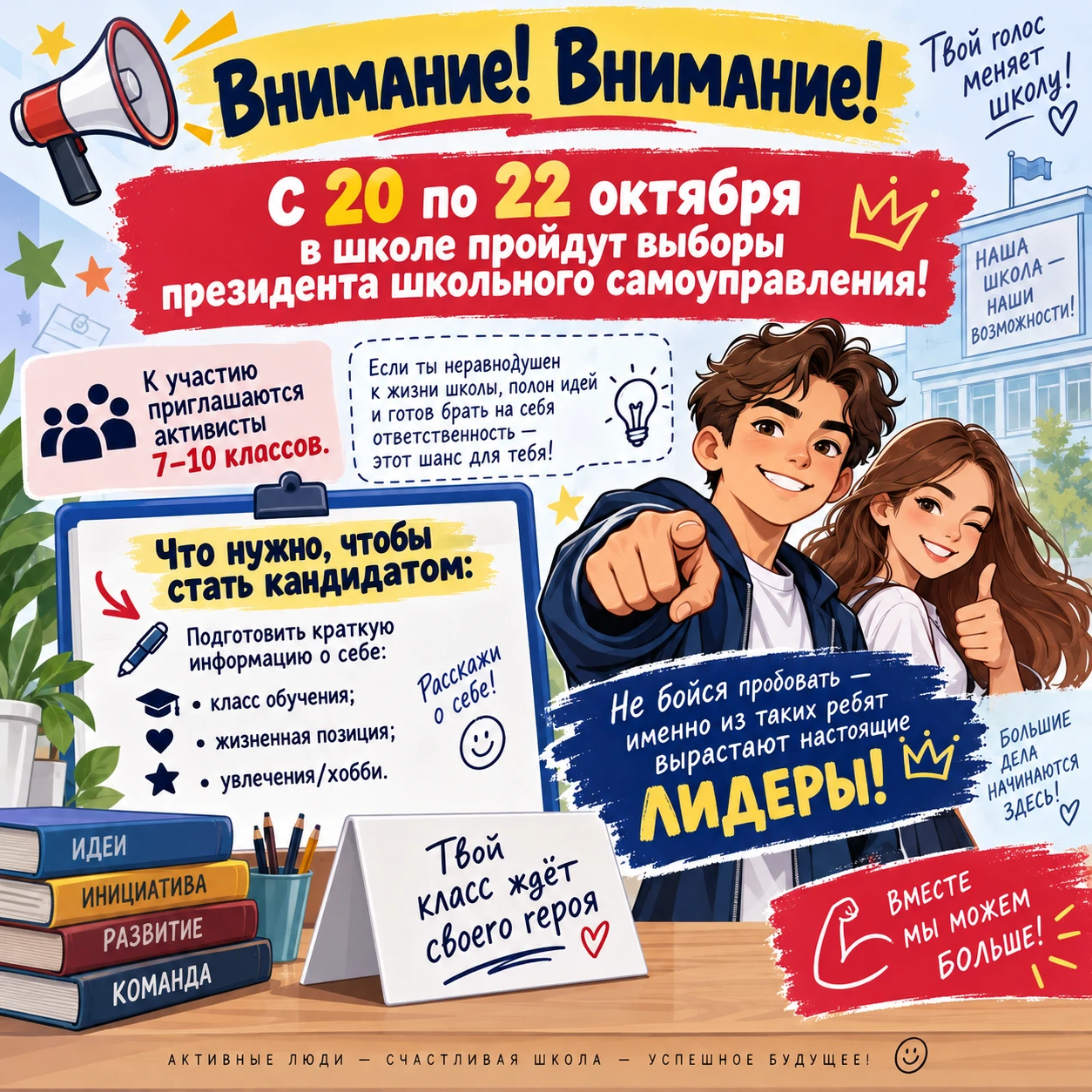 Выборы президента ученического самоуправления!