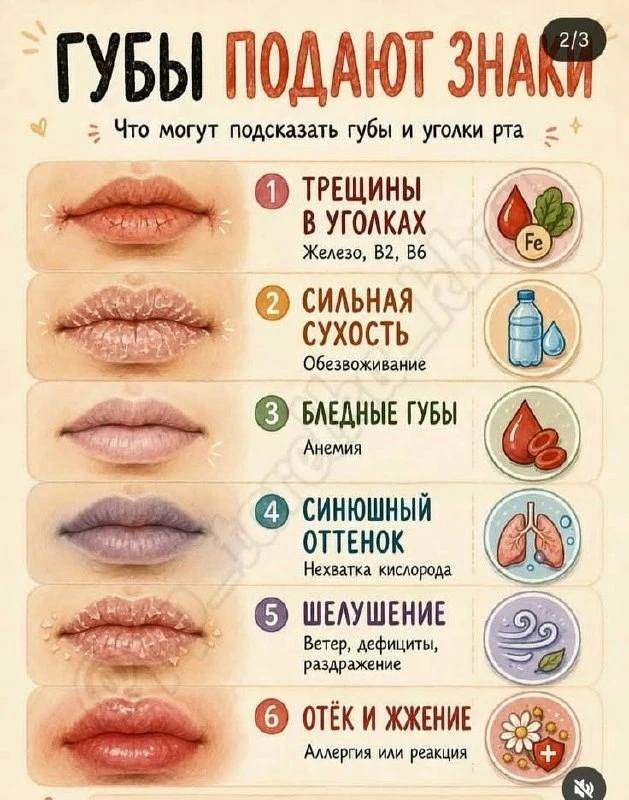 Губы — зеркало вашего здоровья 👄
