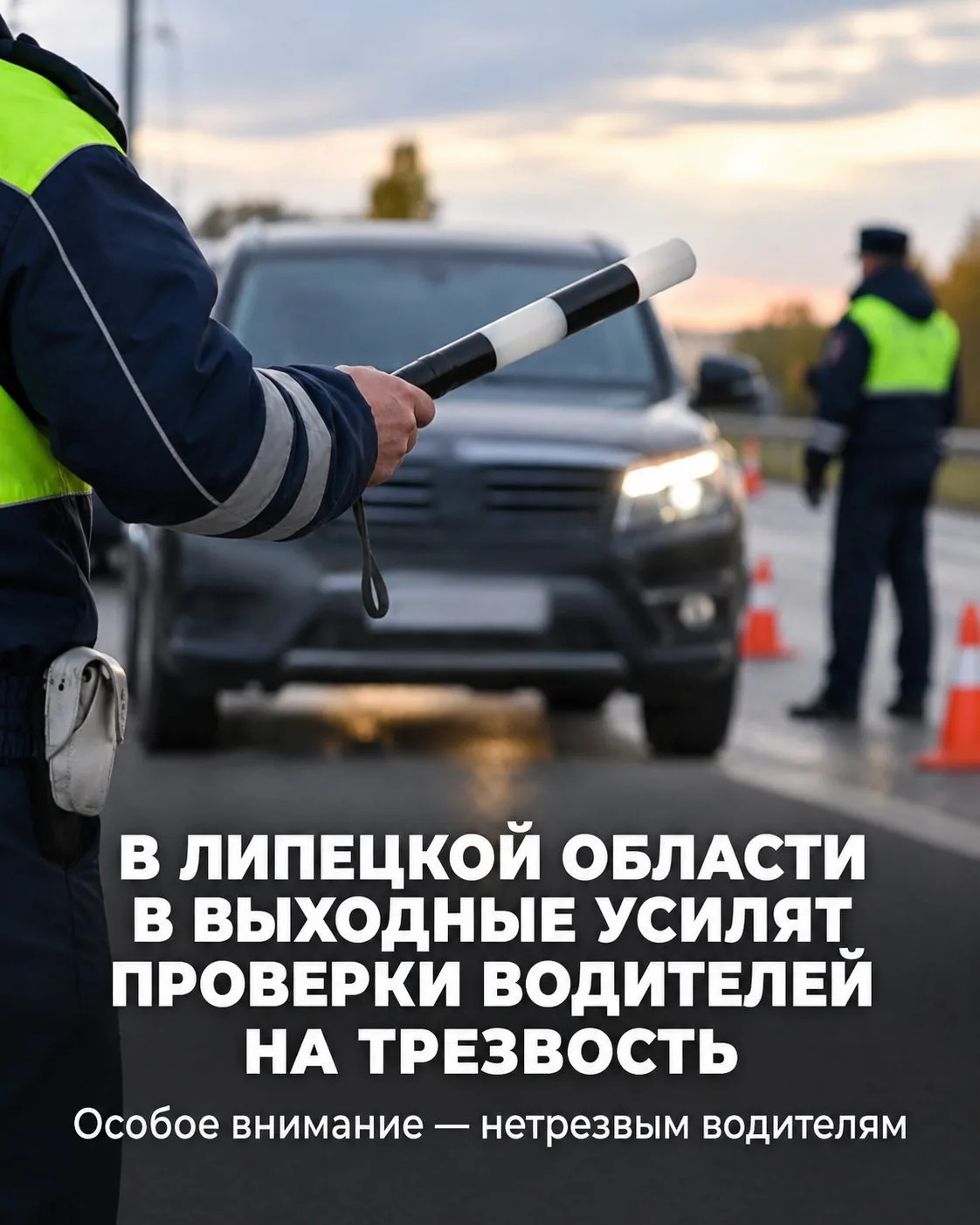 🚔 В Липецкой области в выходные усилят проверки водителей на трезвость