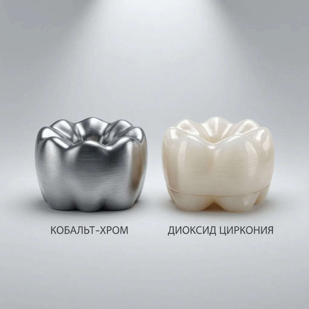 ЧЕМ ОТЛИЧАЮТСЯ КОРОНКИ ИЗ КОБАЛЬТ‑ХРОМА ОТ КОРОНОК ИЗ ДИОКСИДА ЦИРКОНИЯ?