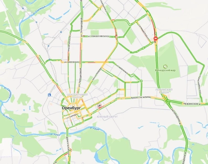 Утро понедельника на дорогах Оренбурга 👇
