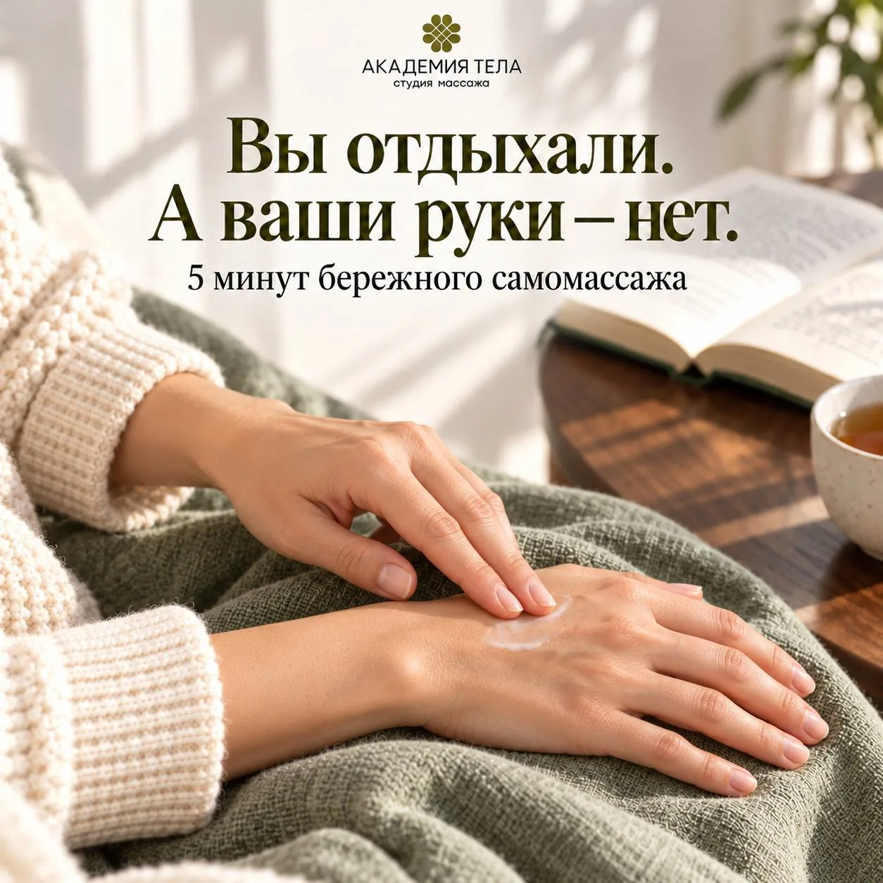 Вы сегодня отдохнете. А ваши руки — нет.