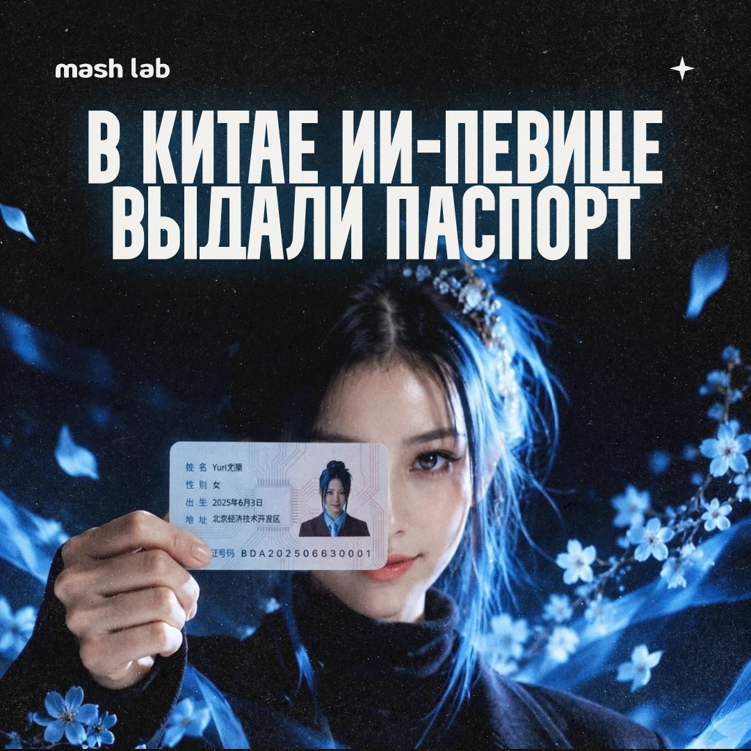 Китайская виртуальная певица Юри официально получила статус артиста и стала первым нейр...