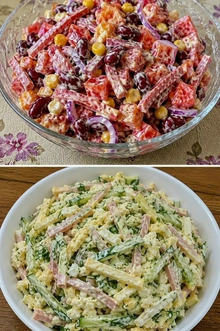 🥗 Два легких салата на каждый день