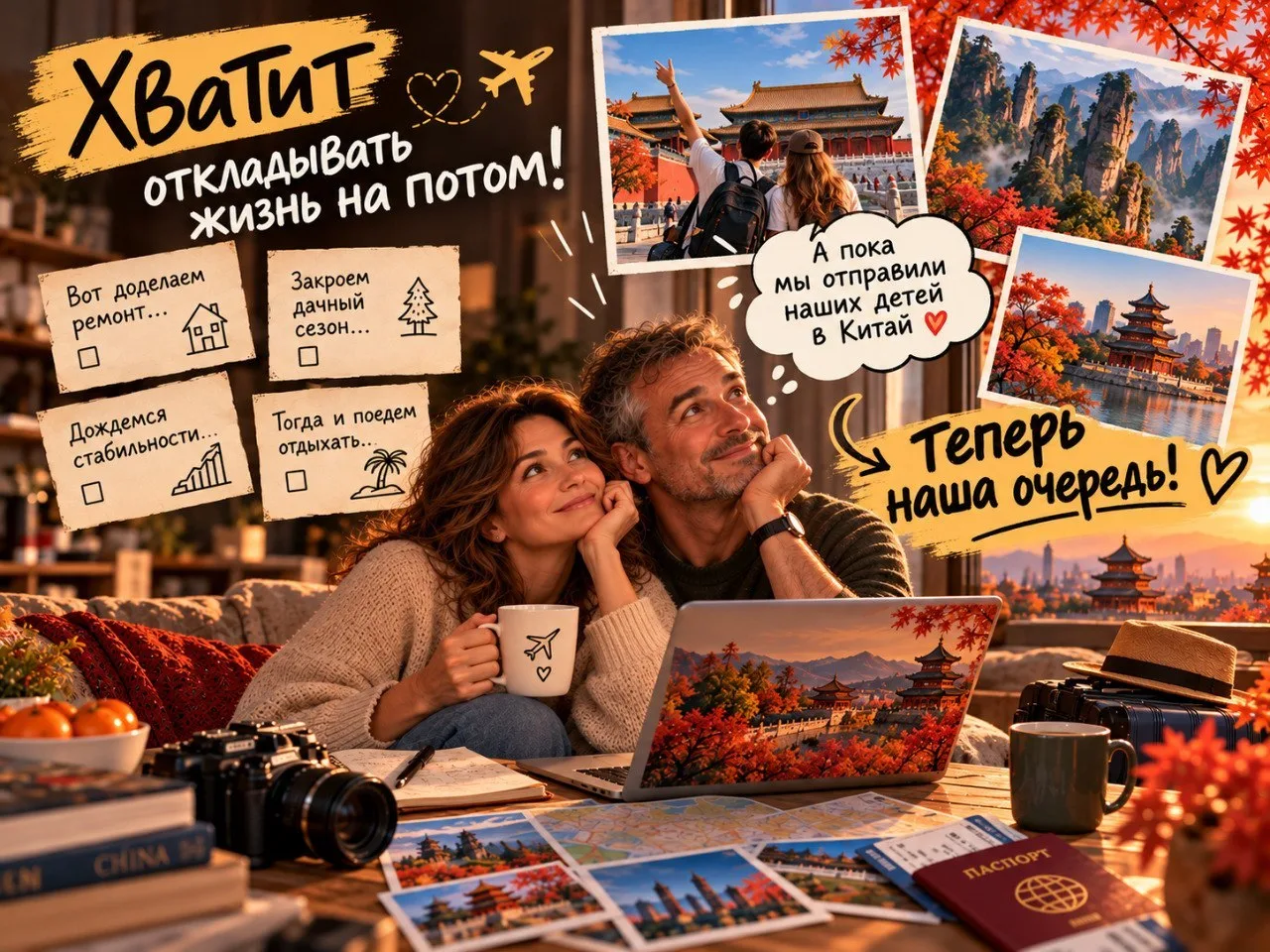 «Вот доделаю ремонт / закрою дачный сезон / дождусь стабильности — тогда и поеду отдыха...