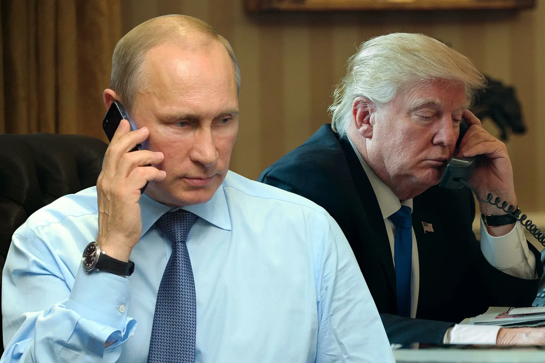 🇷🇺🇺🇸Президент России Владимир Путин и американский лидер Дональд Трамп провели теле...