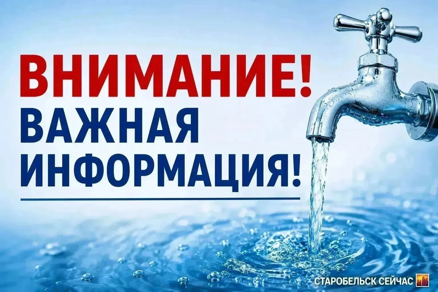 🚰 ИНФОРМАЦИЯ О ПОДАЧЕ ВОДОСНАБЖЕНИЯ