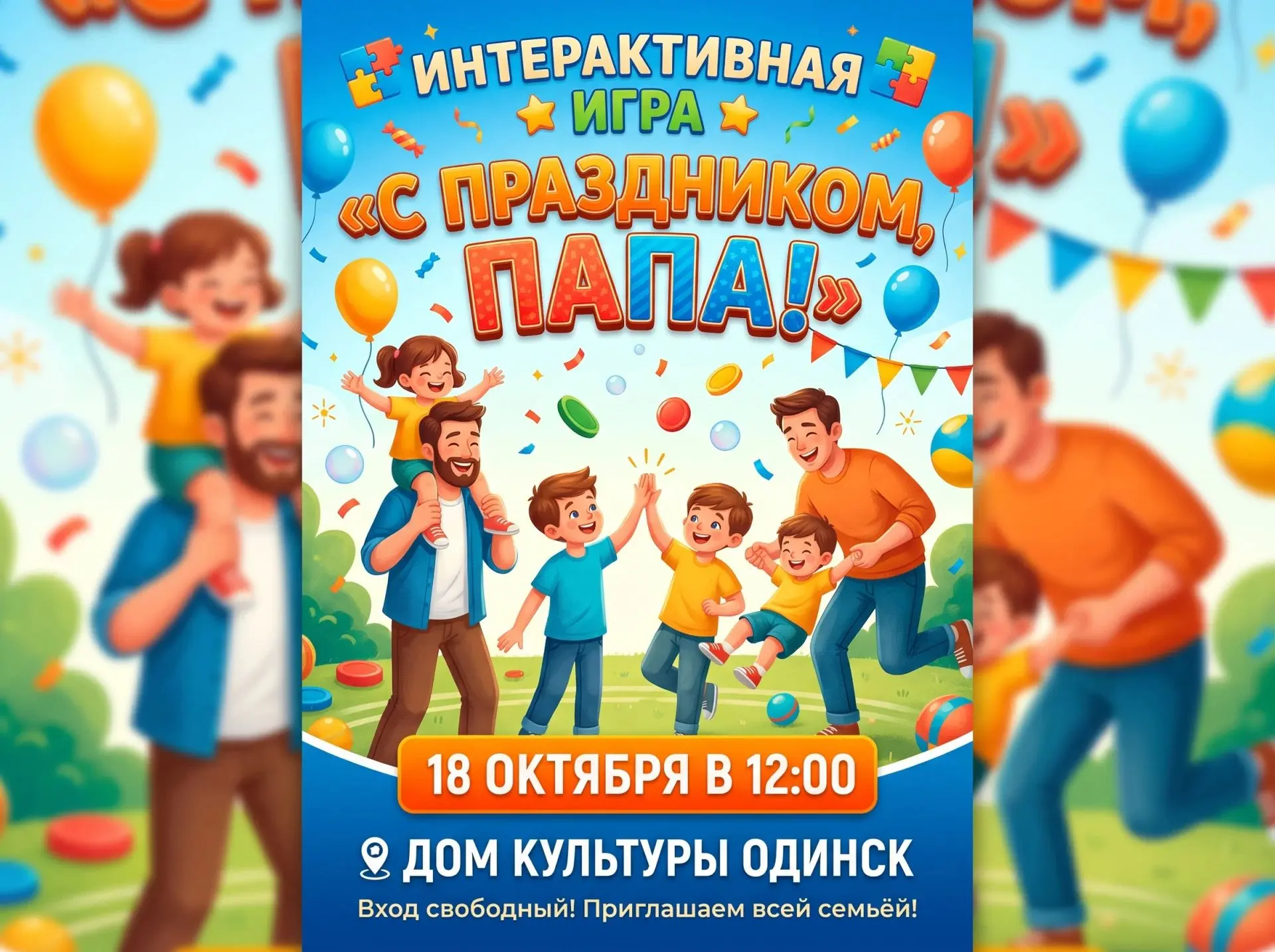 Дорогие папы, дедушки, все, кто по-настоящему умеет быть опорой и поддержкой, — приглаш...