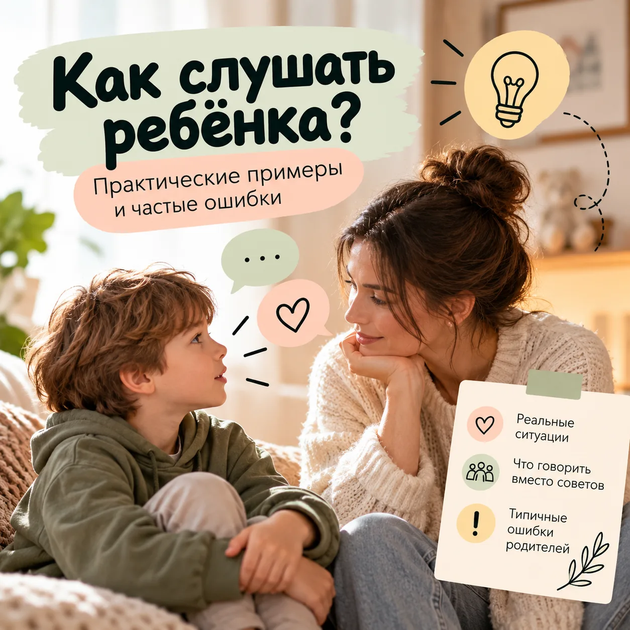👂 Продолжаем тему активного слушания ребёнка