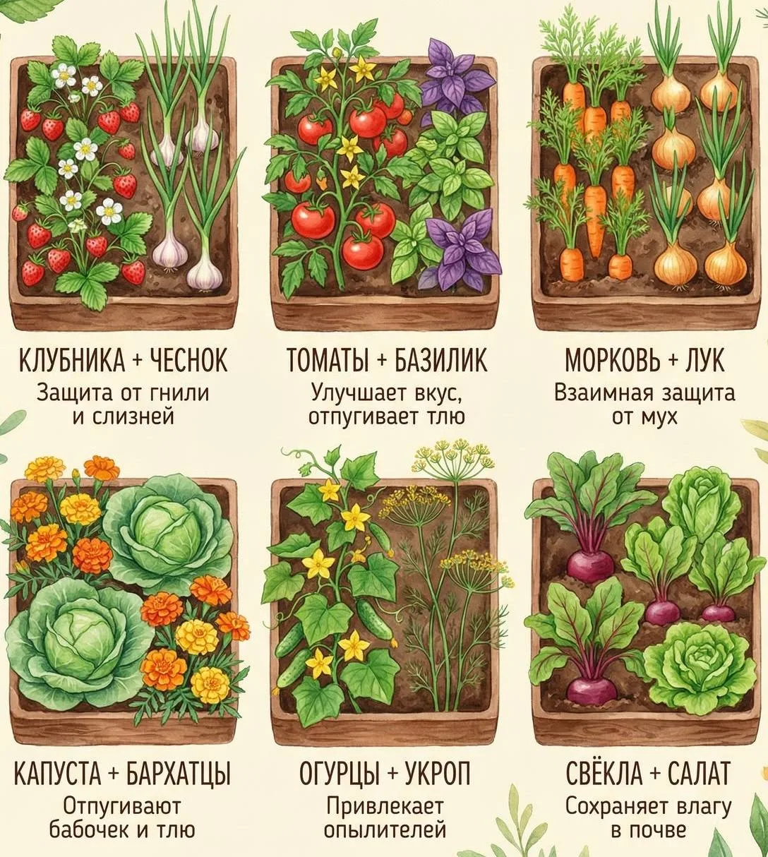 Хорошие соседи на грядках