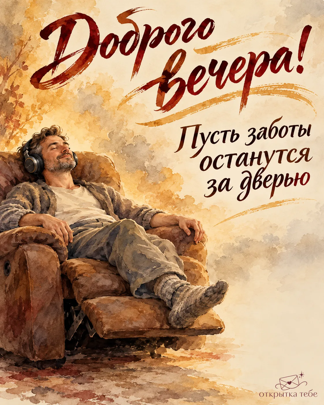 Любимая музыка, удобное место и немного времени для себя.