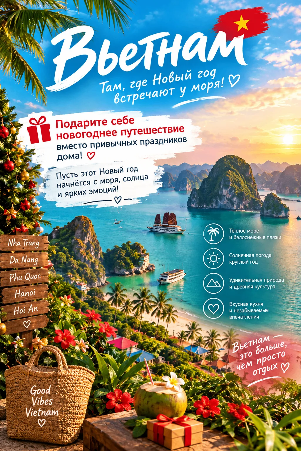 🇻🇳🌴 ВЬЕТНАМ — ВСТРЕЧАЙ НОВЫЙ ГОД У МОРЯ! 🎄☀️