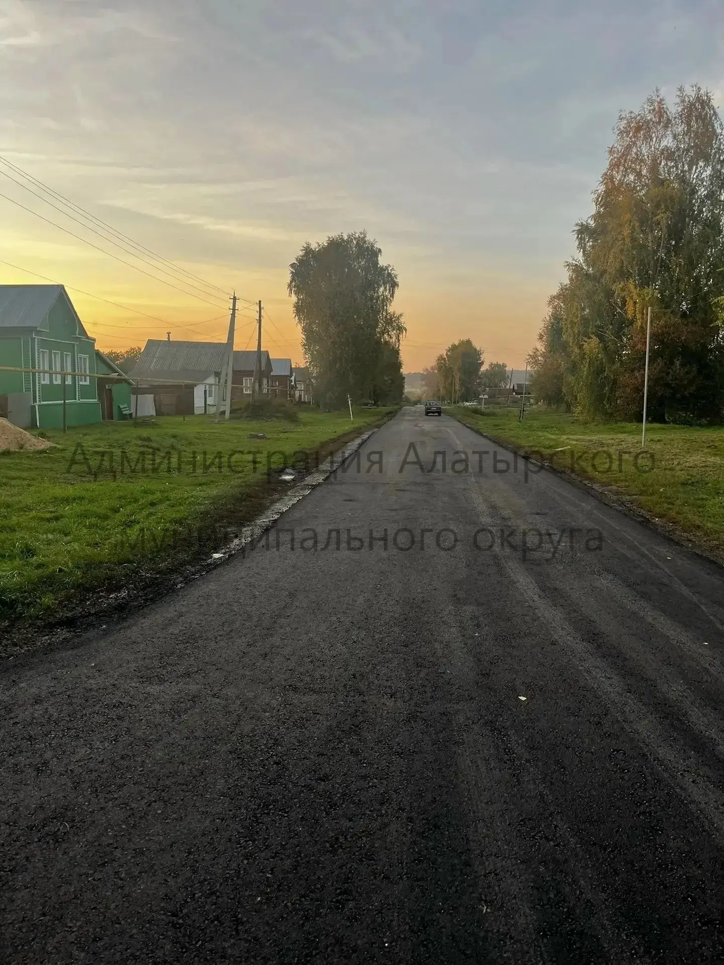 В селе Стемасы полностью обновили дорогу на улице Ленина.