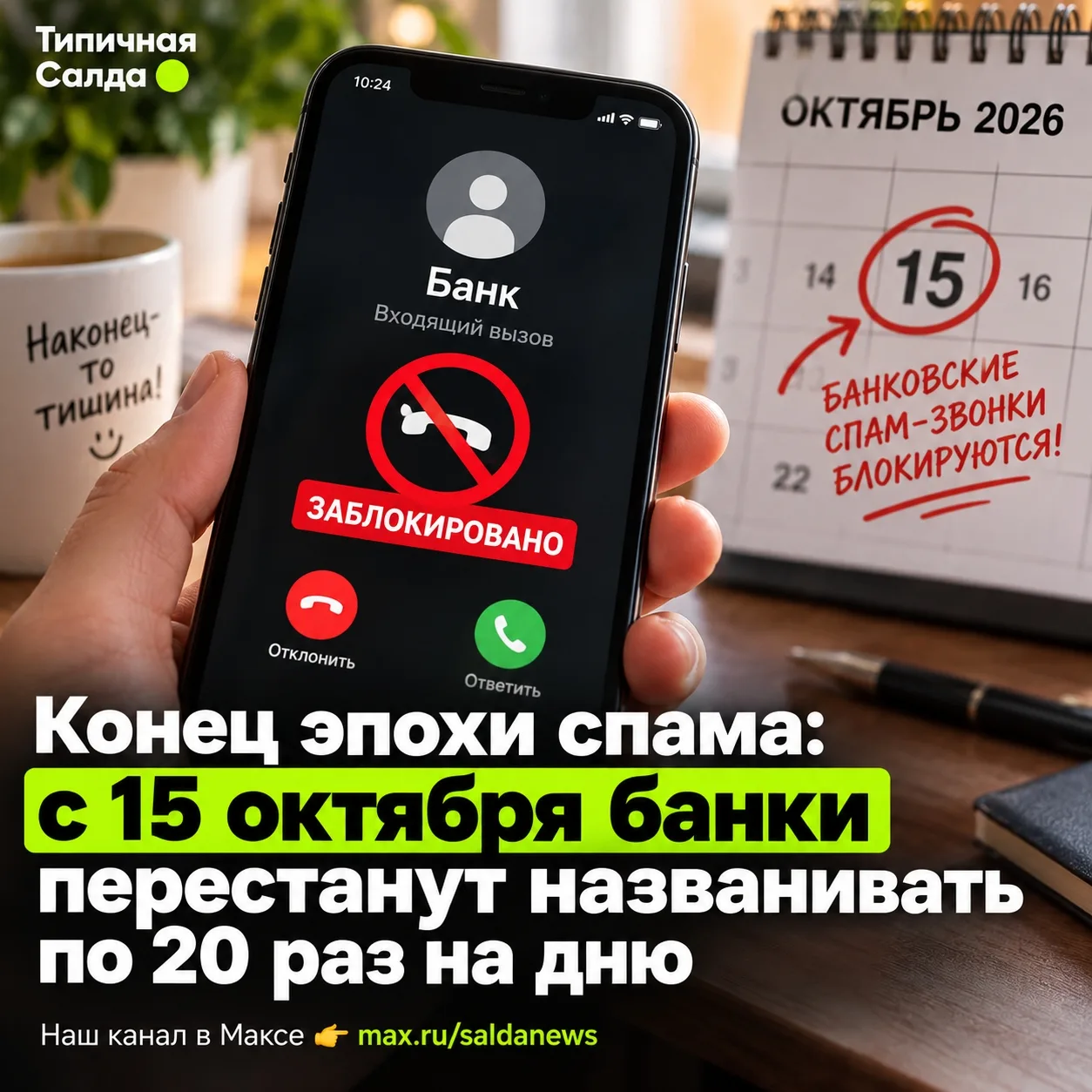 📵 Конец эпохи спама: с 15 октября банки перестанут названивать по 20 раз на дню
