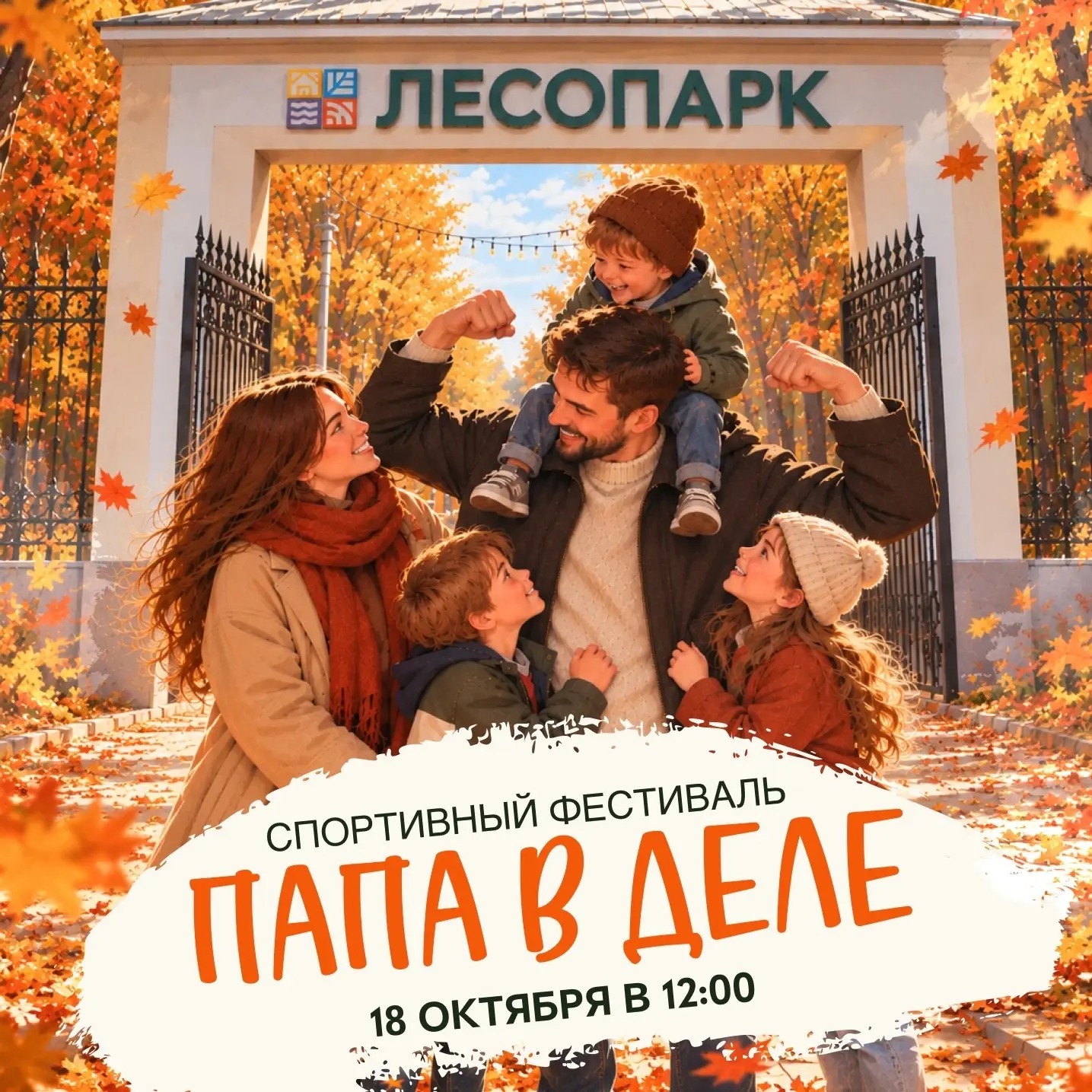 «Папа в деле» — спортивный фестиваль в Лесопарке.
