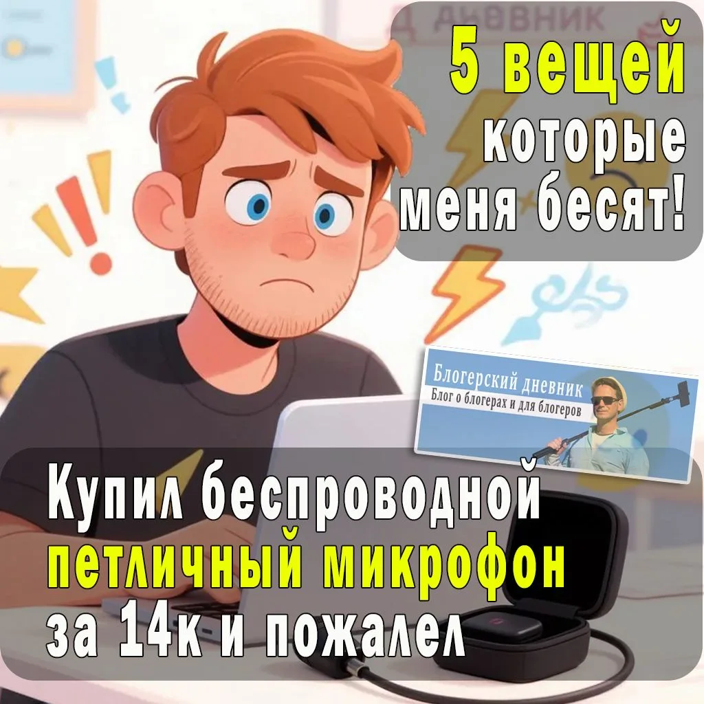 Купил беспроводной петличный микрофон за 14к и пожалел.
