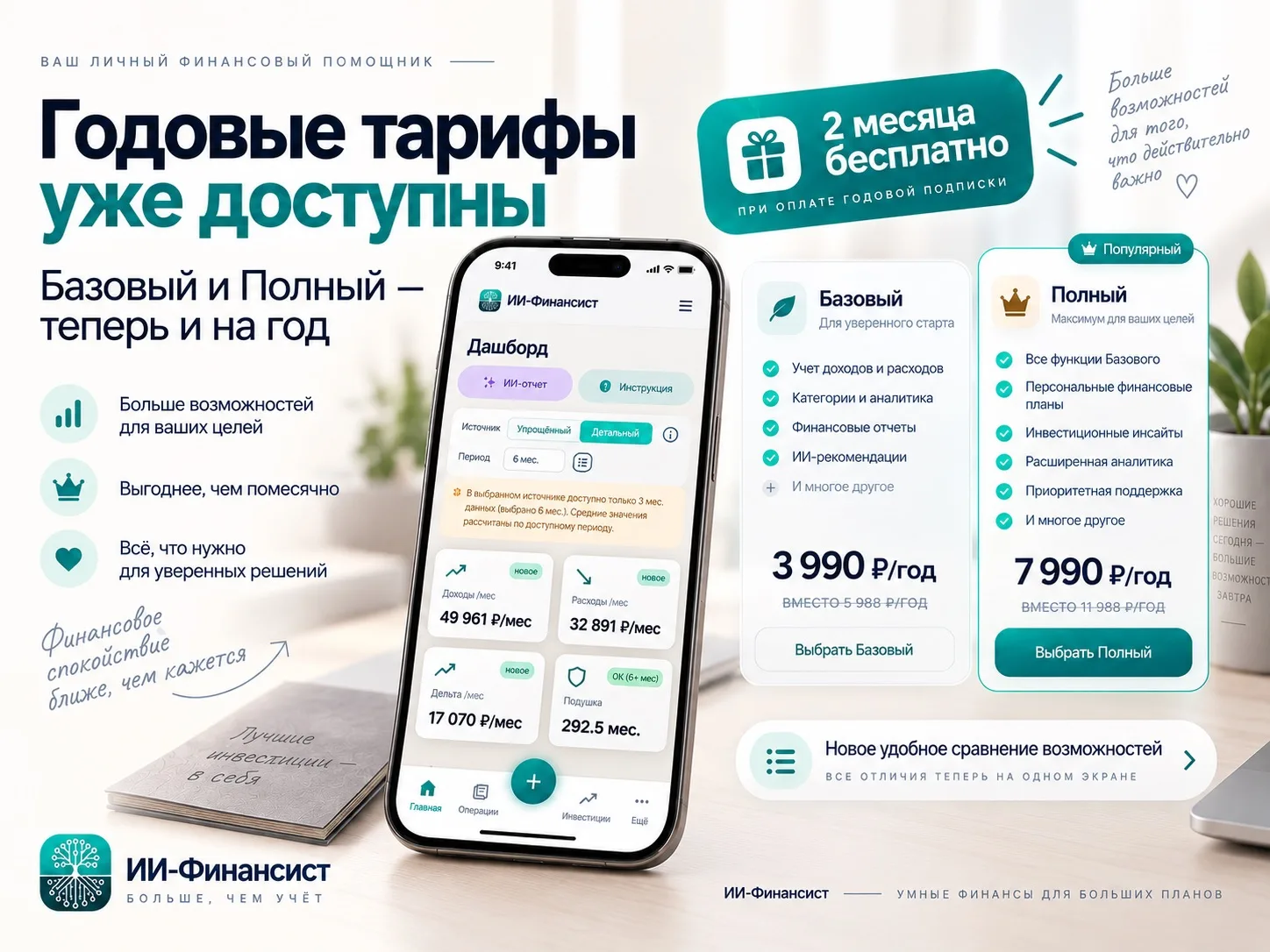 Обновили тарифы ИИ-Финансиста
