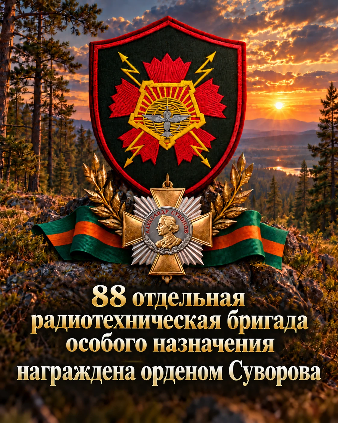 🏅 88 отдельная радиотехническая бригада особого назначения награждена орденом Суворова!