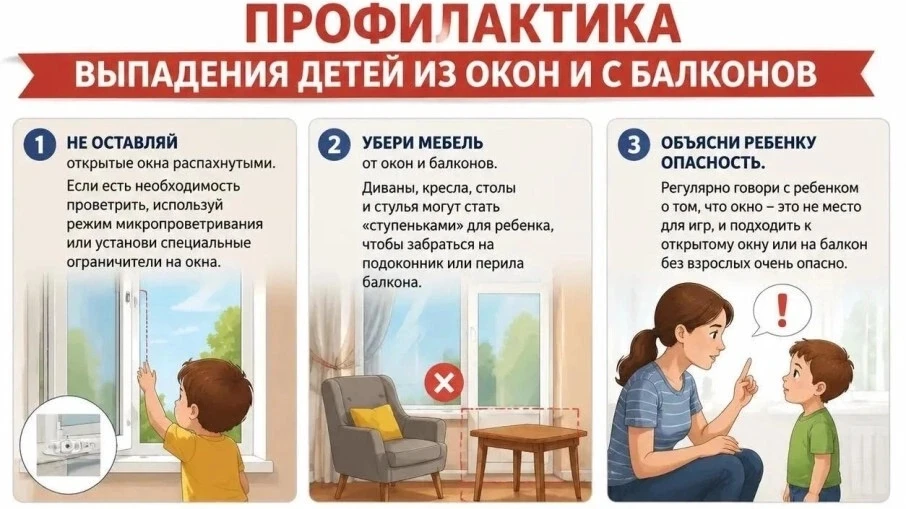 Падение из окна - является одной из основных причин детского травматизма и смертности, ...