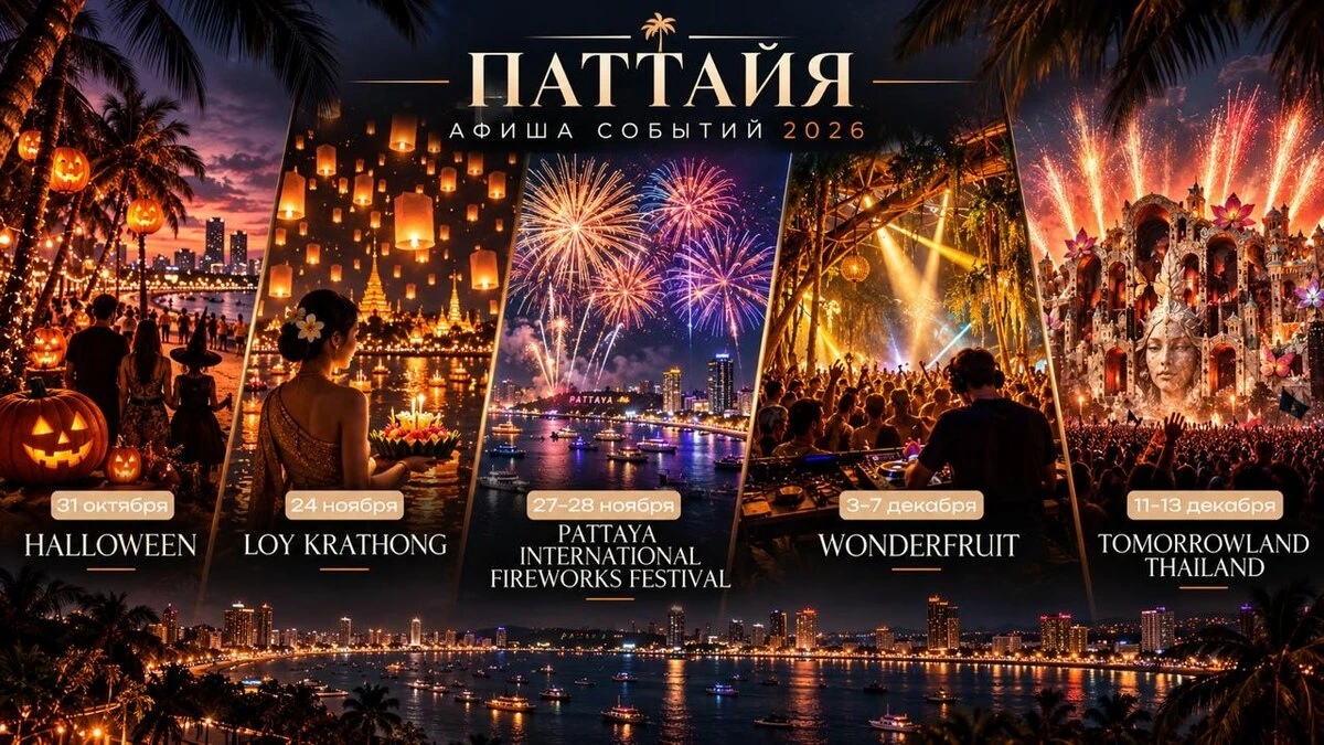 Паттайя превращается в город больших событий — сохраняйте афишу до конца 2026 года