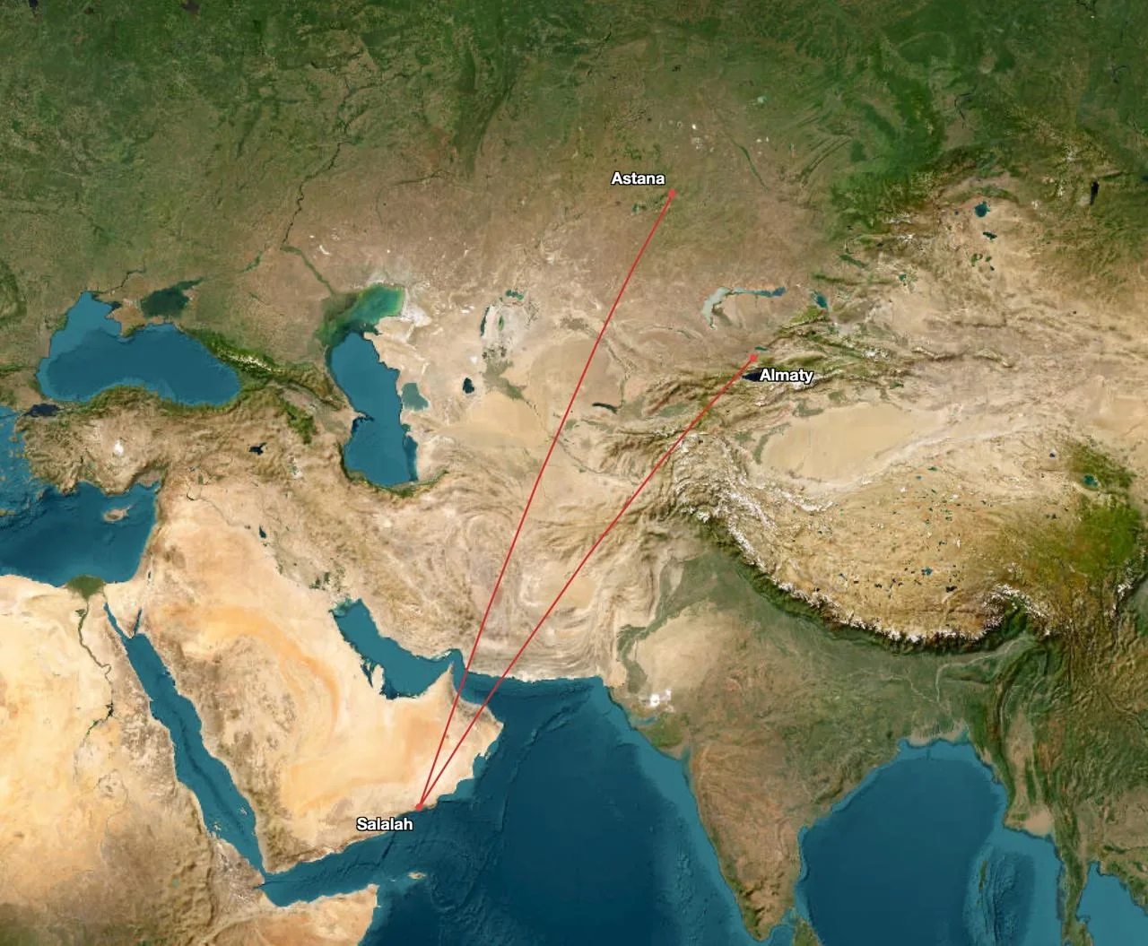 🇰🇿🇴🇲 Новые направление у Air Astana в Оман