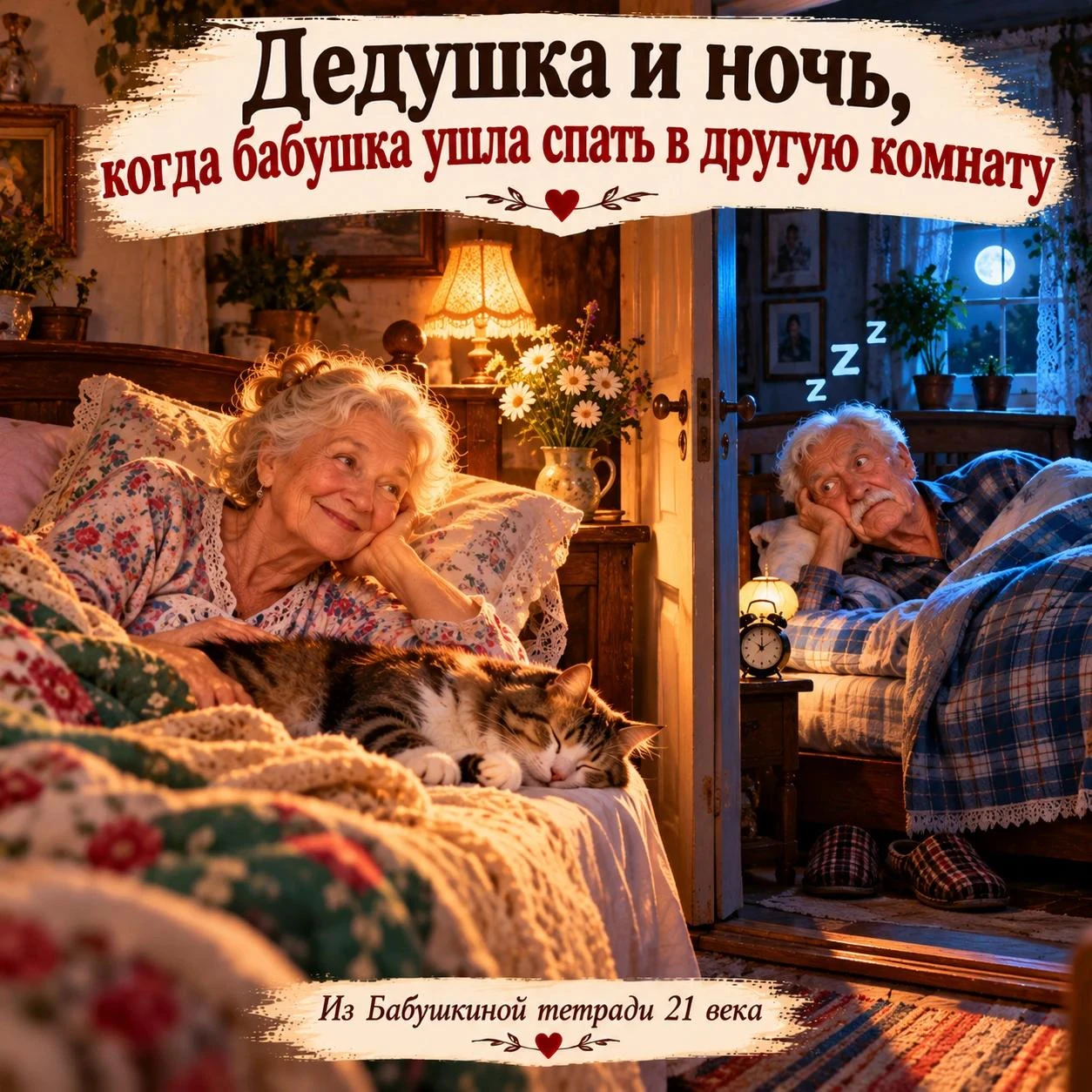 №96 — «Дедушка и ночь, когда бабушка ушла спать в другую комнату»