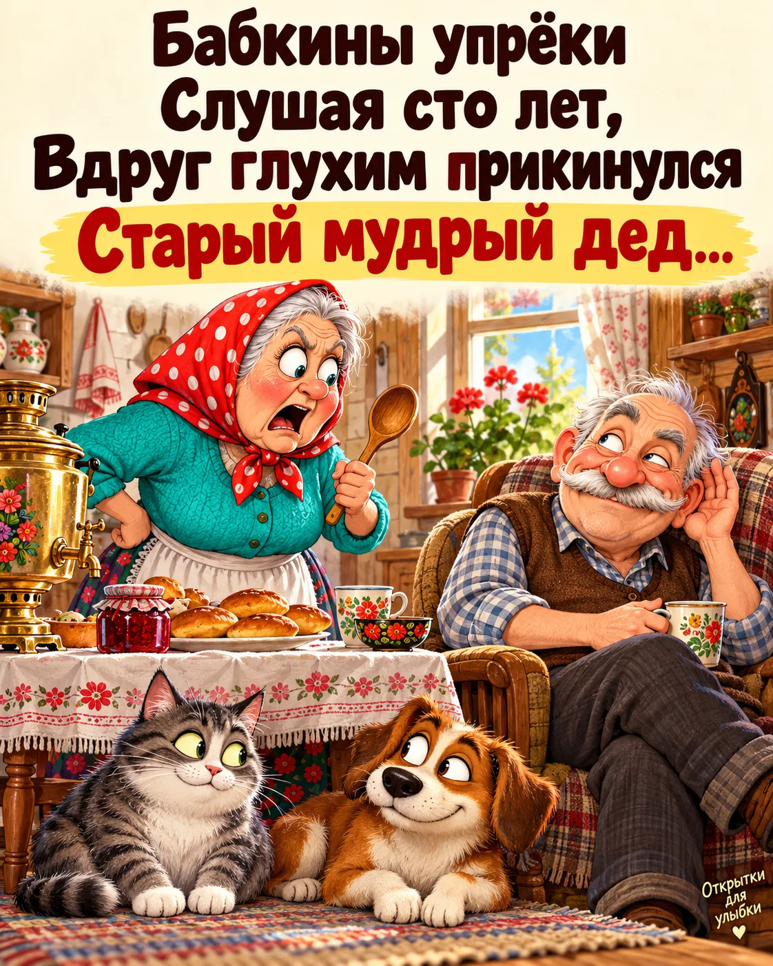 🤭 Дед всё слышит, просто за сто лет научился не подавать виду!