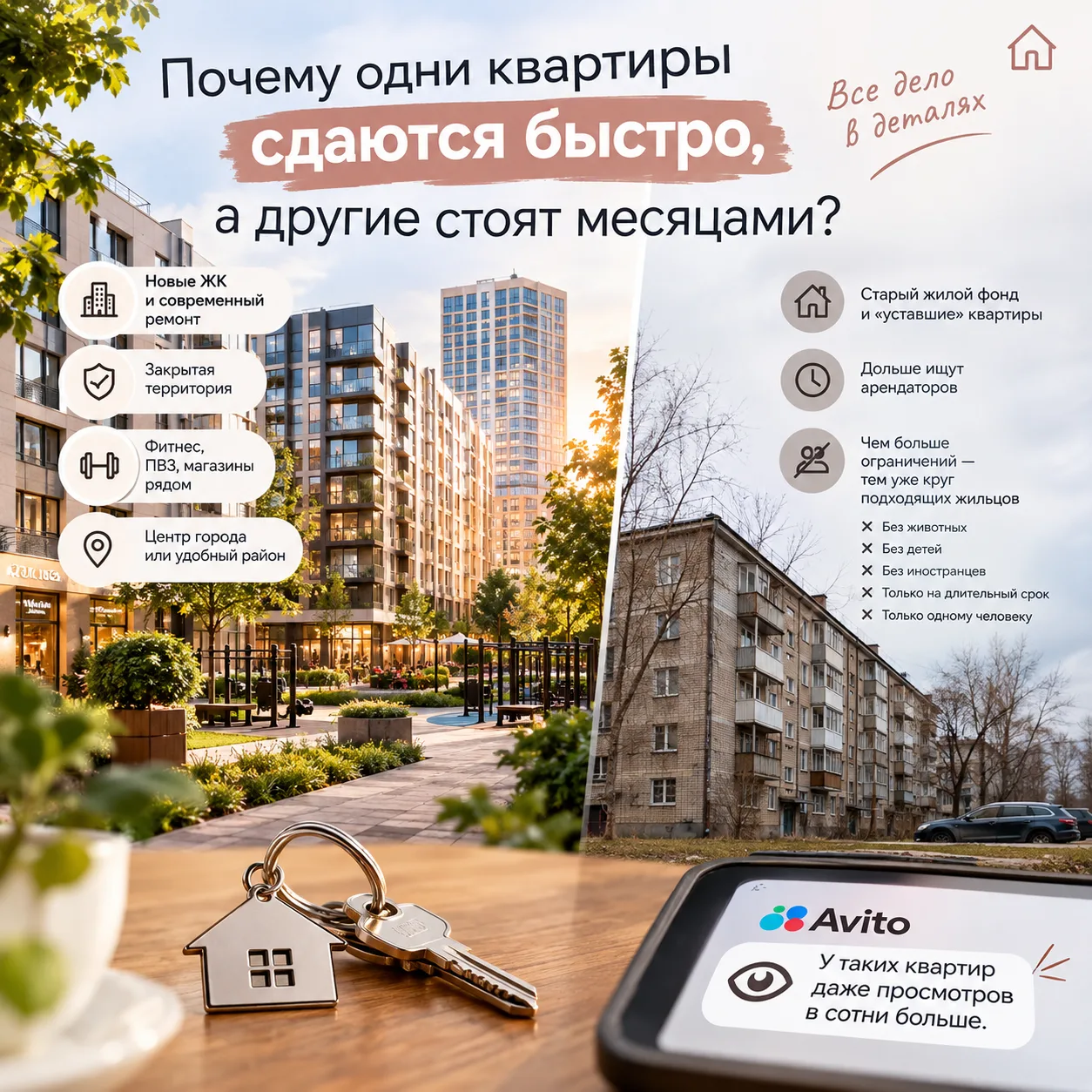 🏠 Почему одни квартиры сдаются быстро, а другие могут стоять месяцами?