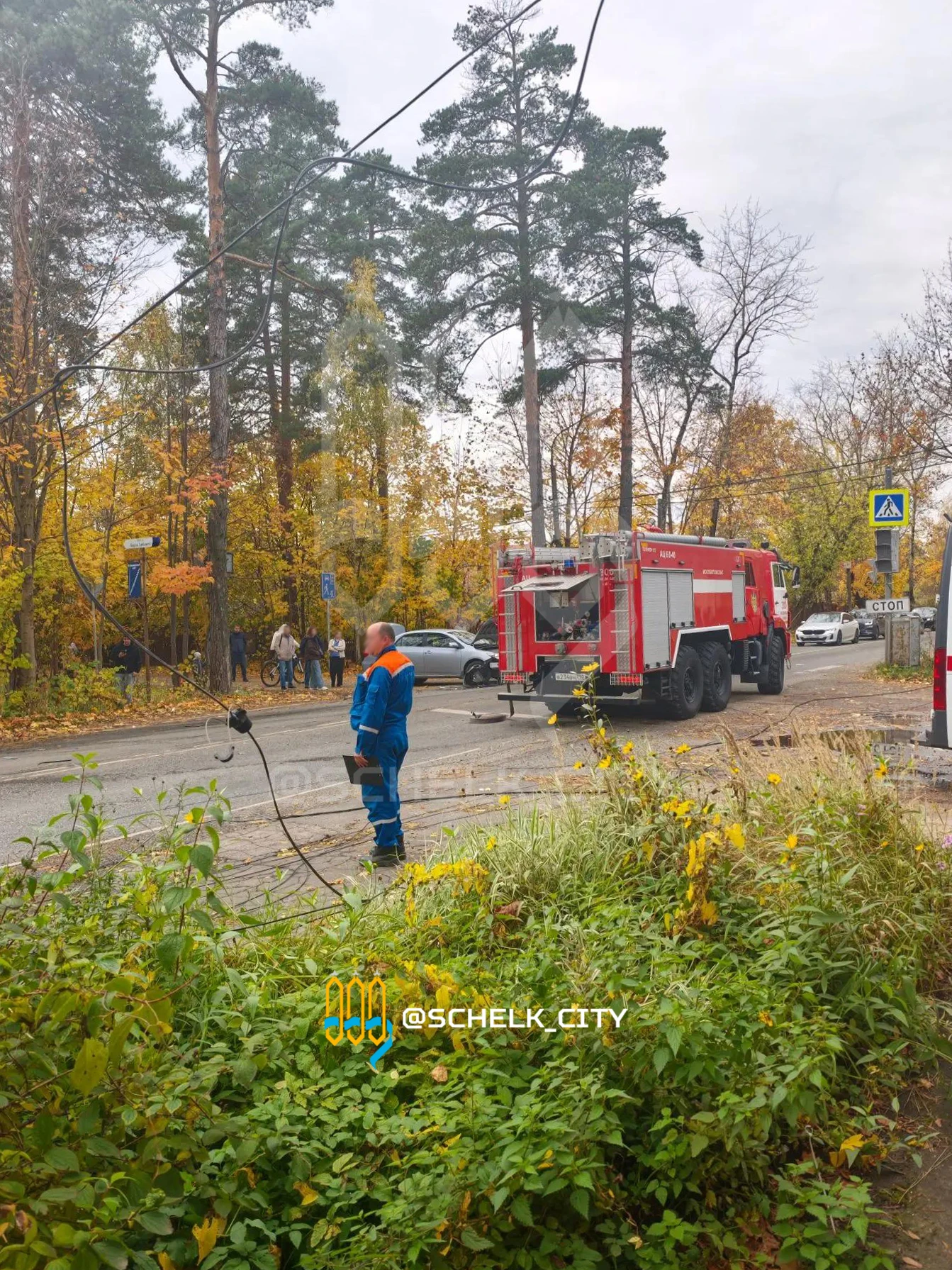 Кадры с места ДТП на Валентиновской улице 🚔