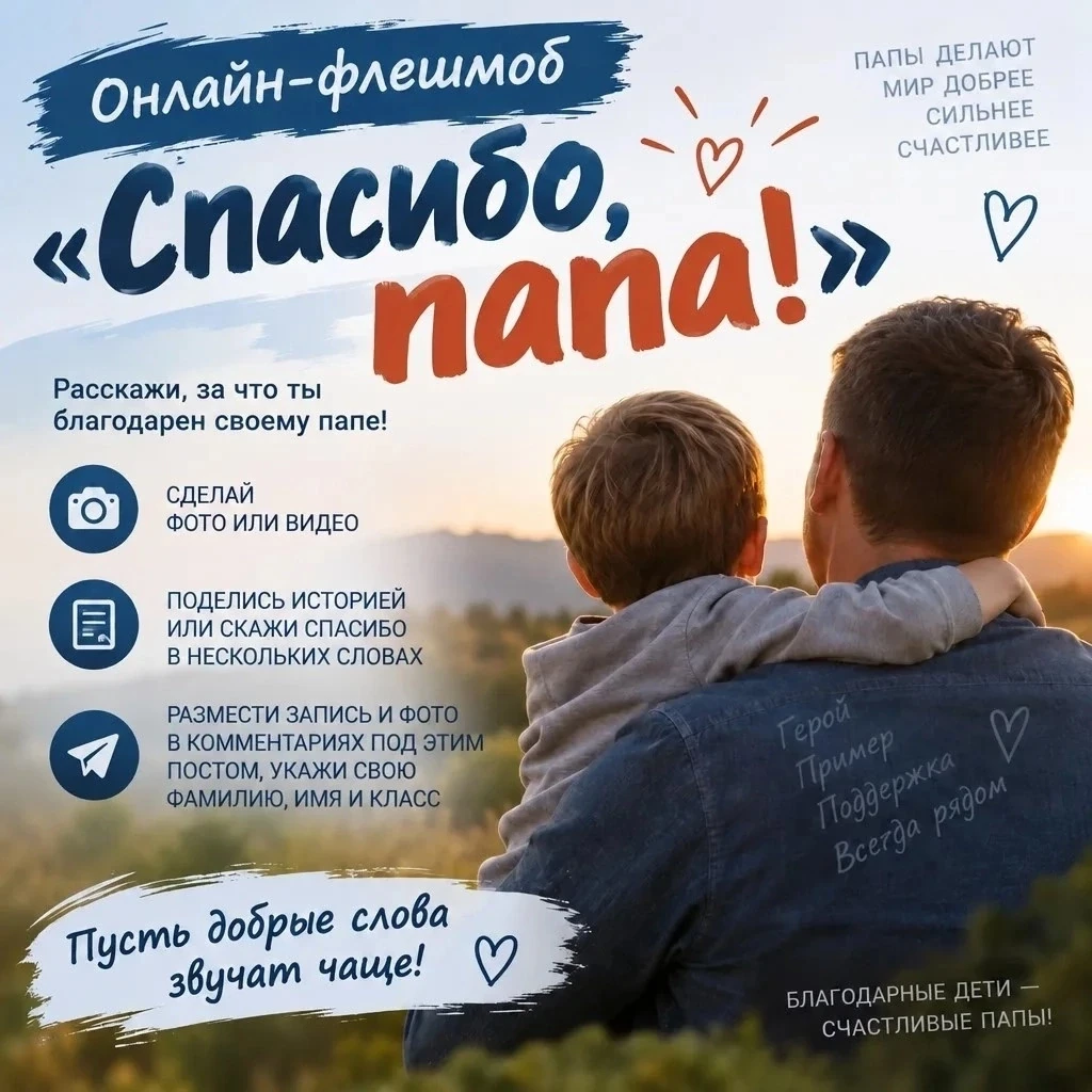 ОНЛАЙН-ФЛЕШМОБ «СПАСИБО, ПАПА!»