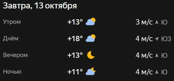Прогноз погоды ☀️