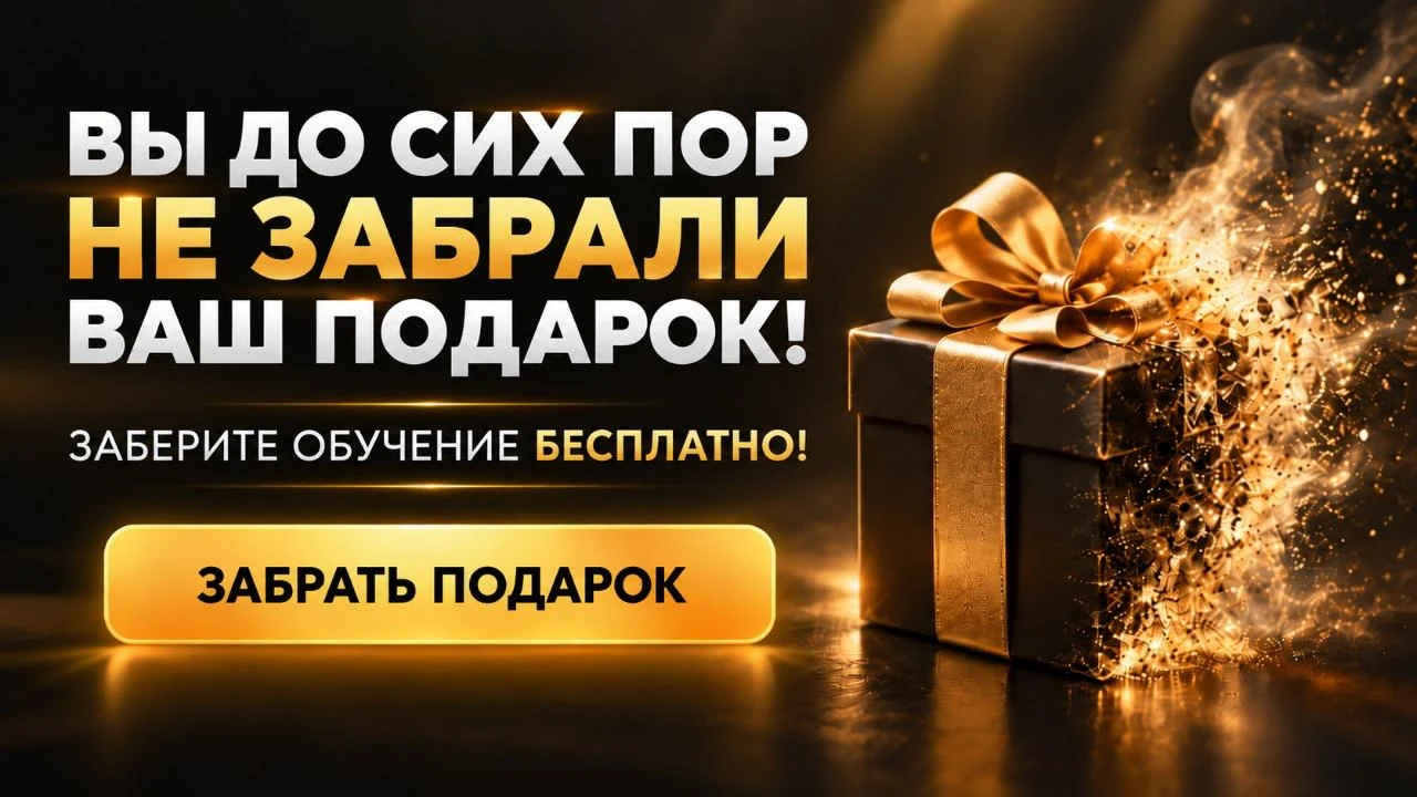 🎁 Вы до сих пор не забрали ваш подарок! Заберите обучение бесплатно!