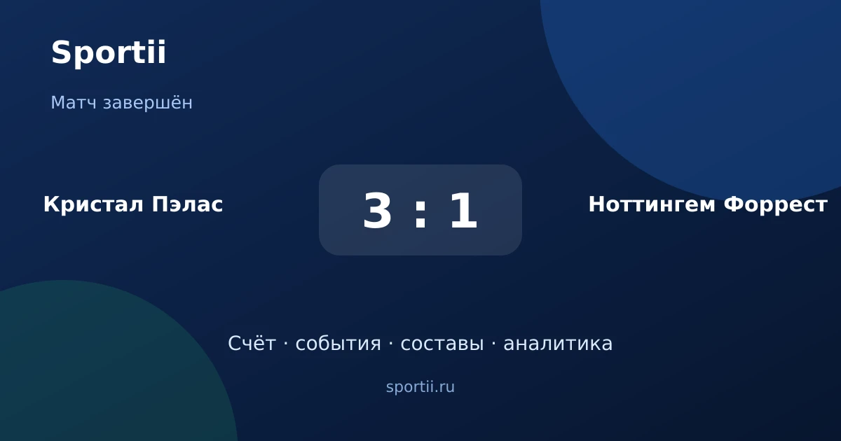 ⚽ Матч завершён