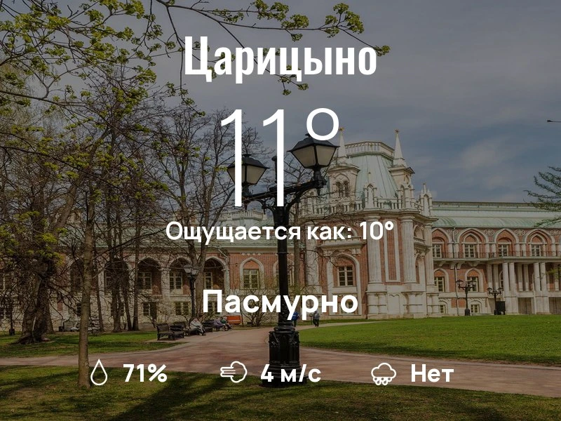 Что с погодой в Царицыно?