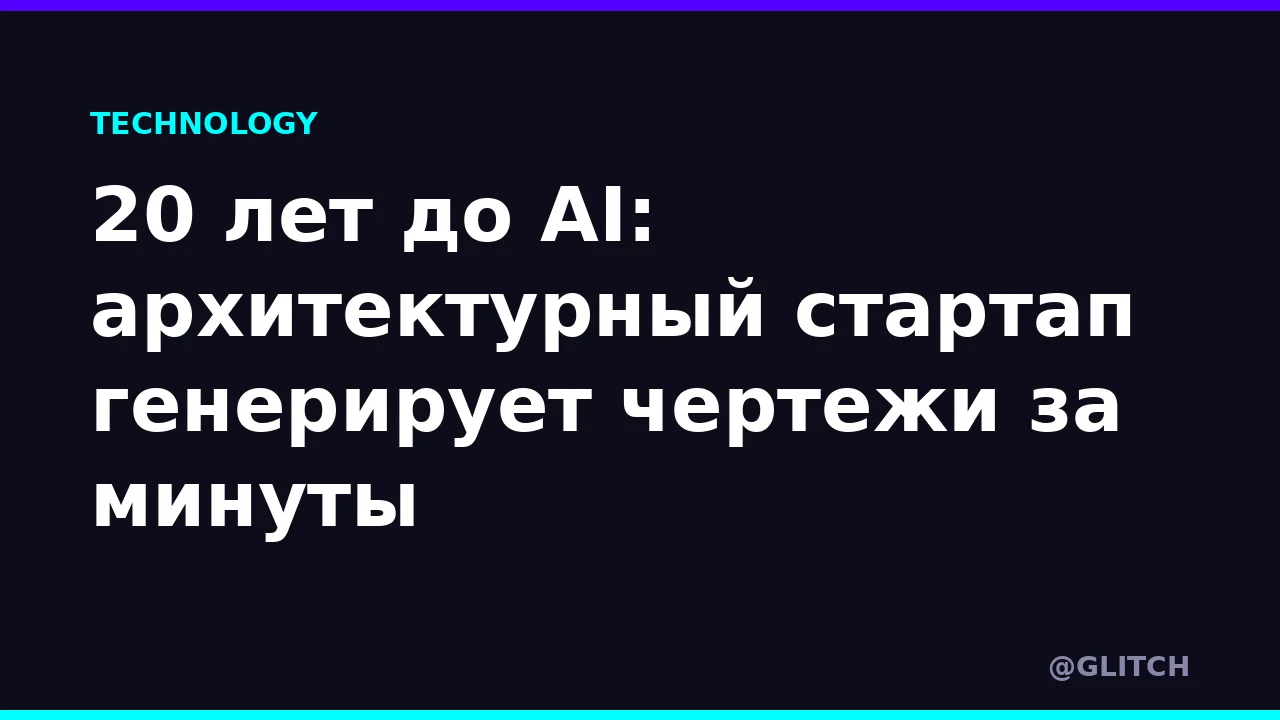 20 лет до AI: архитектурный стартап генерирует чертежи за минуты