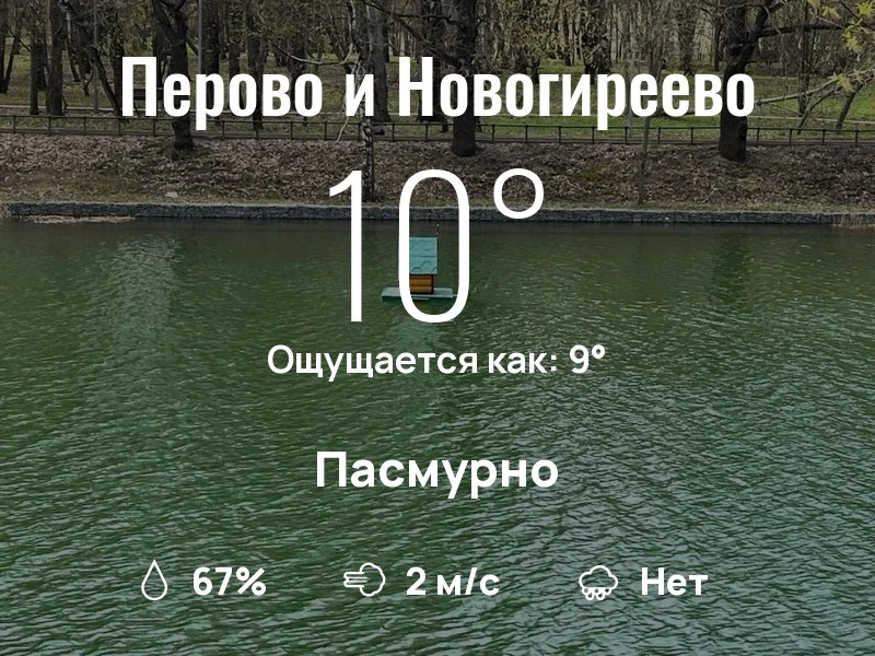 Что с погодой в Перово и Новогиреево?