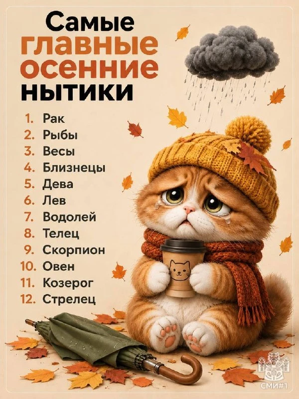 ​🍂 Составили личный рейтинг главных осенних нытиков