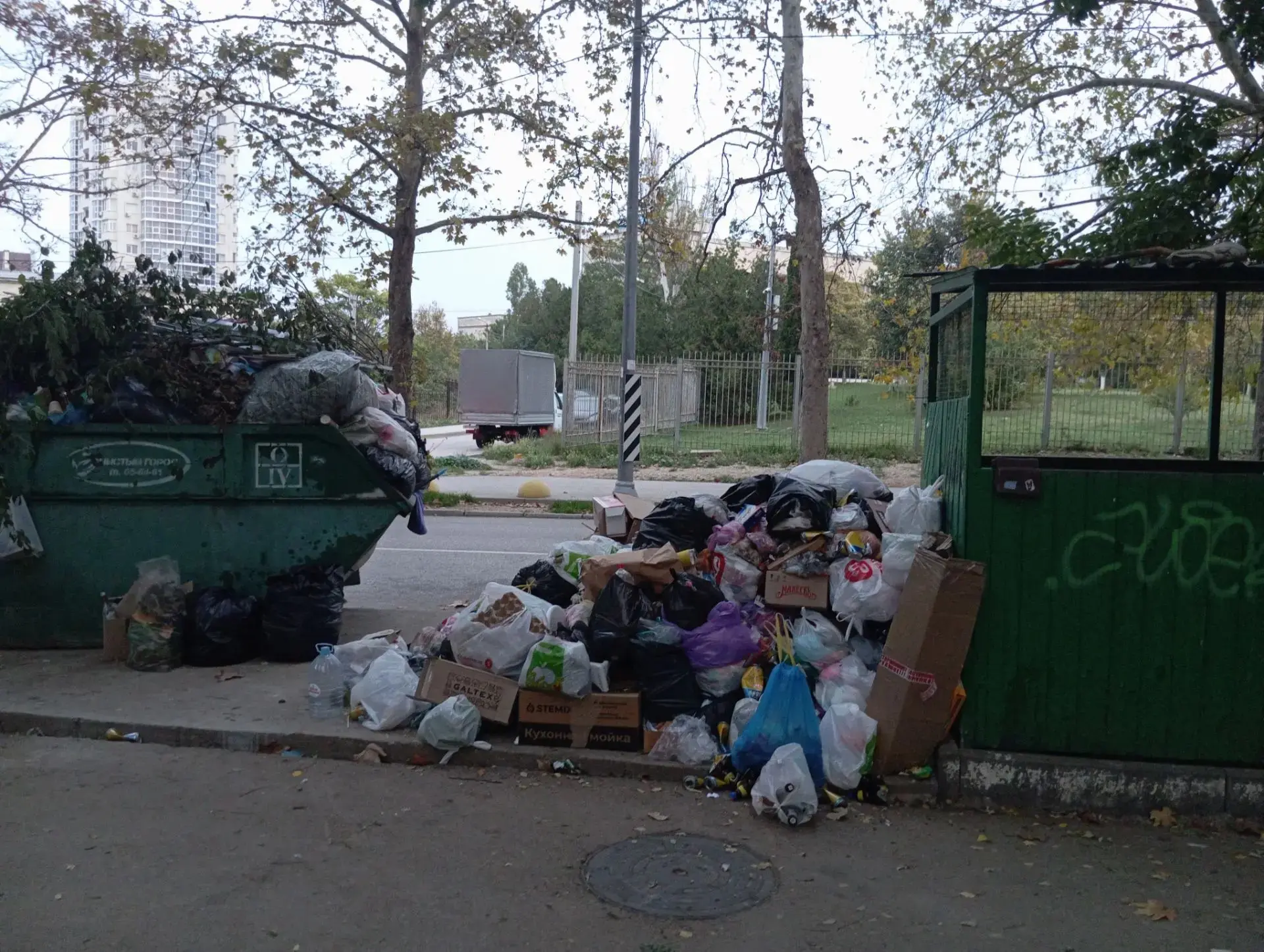 Ул.Репина, д.6 и 4. Свалка мусора, сегодня не было машины.