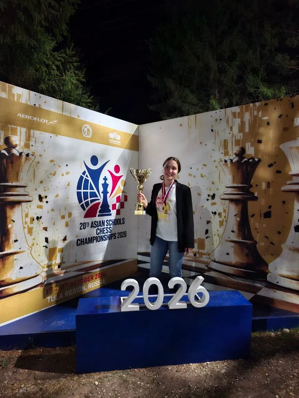 🏆 Варвара Попенкова из Кудрово завоевала золото на первенстве Азии по блицу среди школ...
