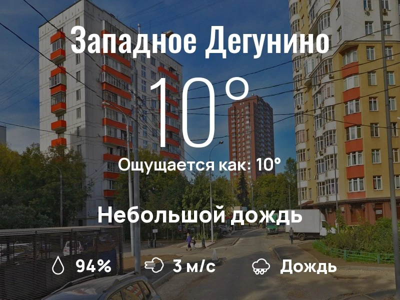 Что с погодой в Западном Дегунино?