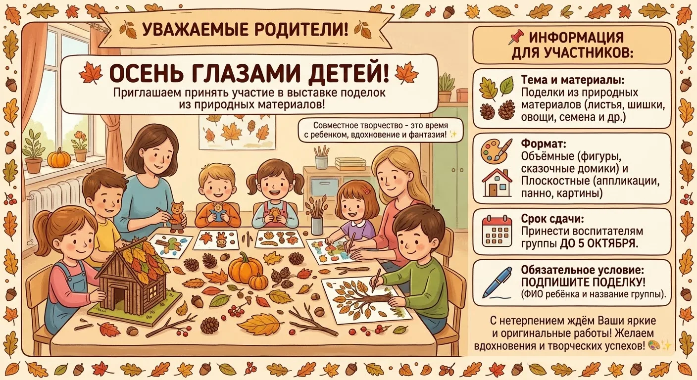 Уважаемые родители! 🍁